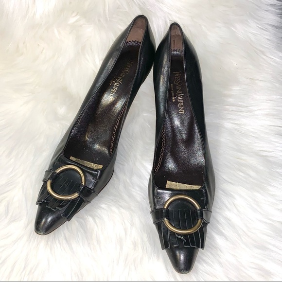 YSL - Yves Saint Laurent Rive Gauche Tassel Luxury Leather Pump - Picture 3 of 12